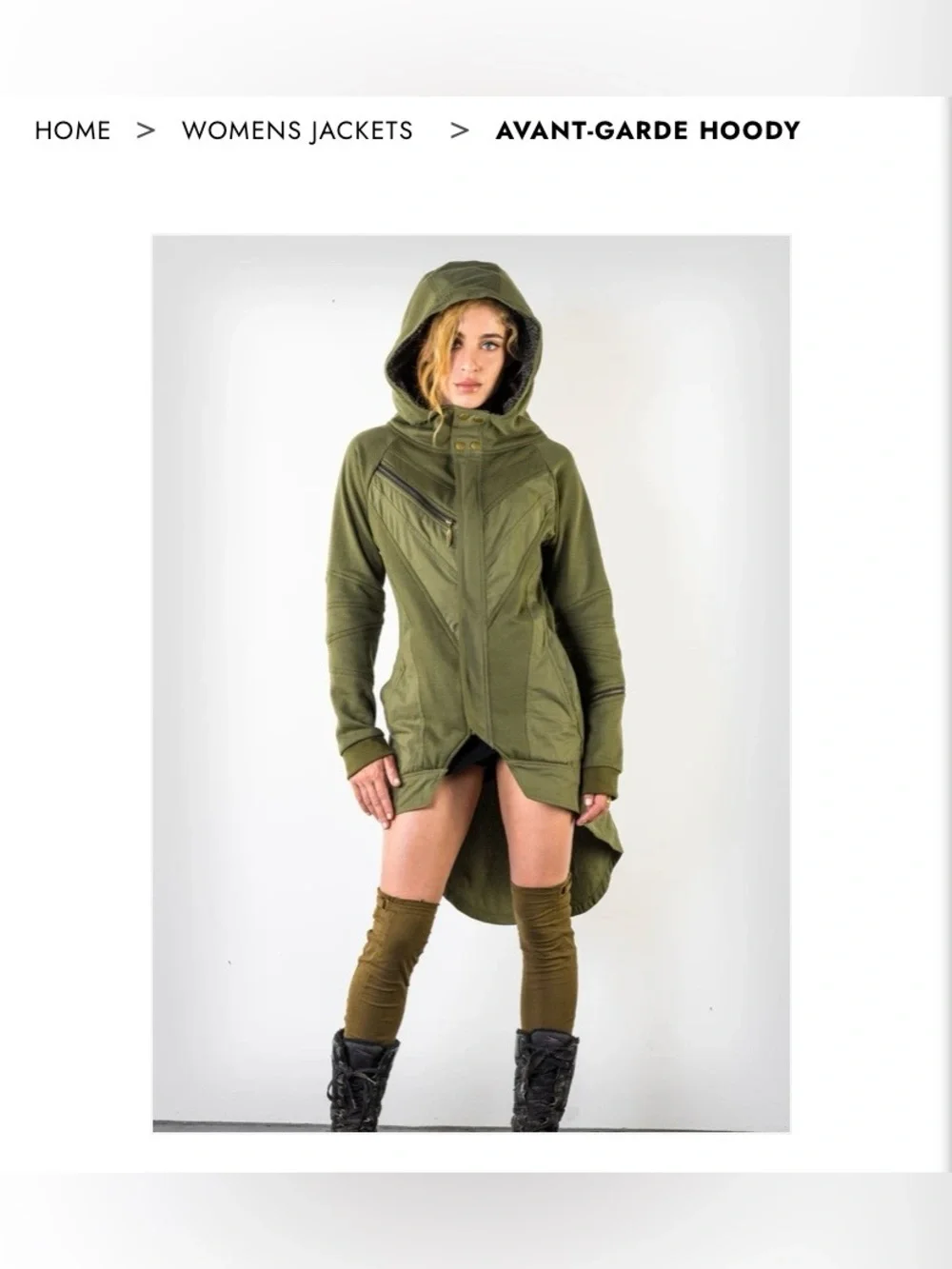 Hoody Jacket - Olive Green - Picture 2 of 13